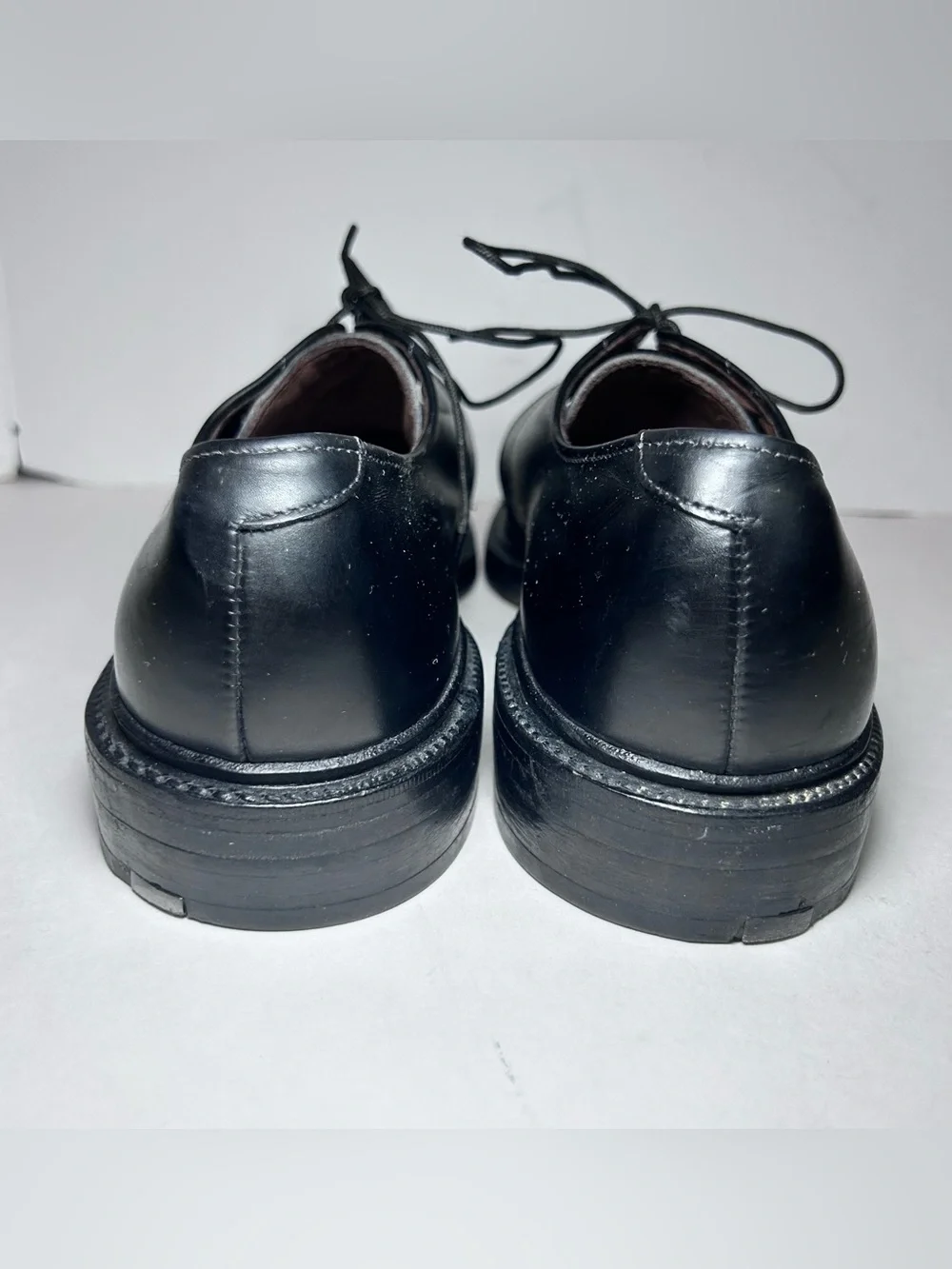 Allan Edmonds Jodox Plain Toe Derby Black Leather Dress Shoes Men’s 7.5 C